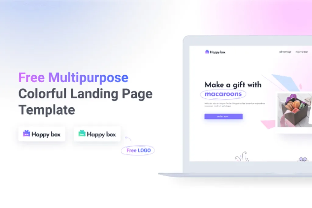 Happy Box - Landing Page Template by Denys Krupnov