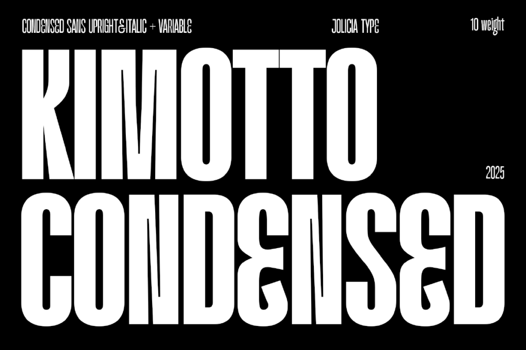 Kimotto Condensed Font by Jolicia Type - Img 01